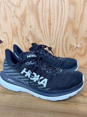 HOKA Mach 5 Men’s Size 10 2E Wide Black Castlerock Running Shoes